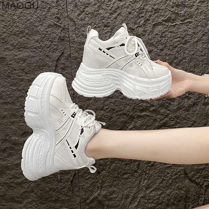 Women Shoes Store - 10CM Height Increasing Women's Chunky Sneakers
