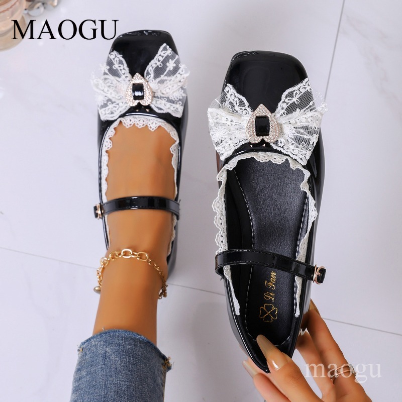 Shoes For Women Flats - Square Toe Mary Jane Flats Women