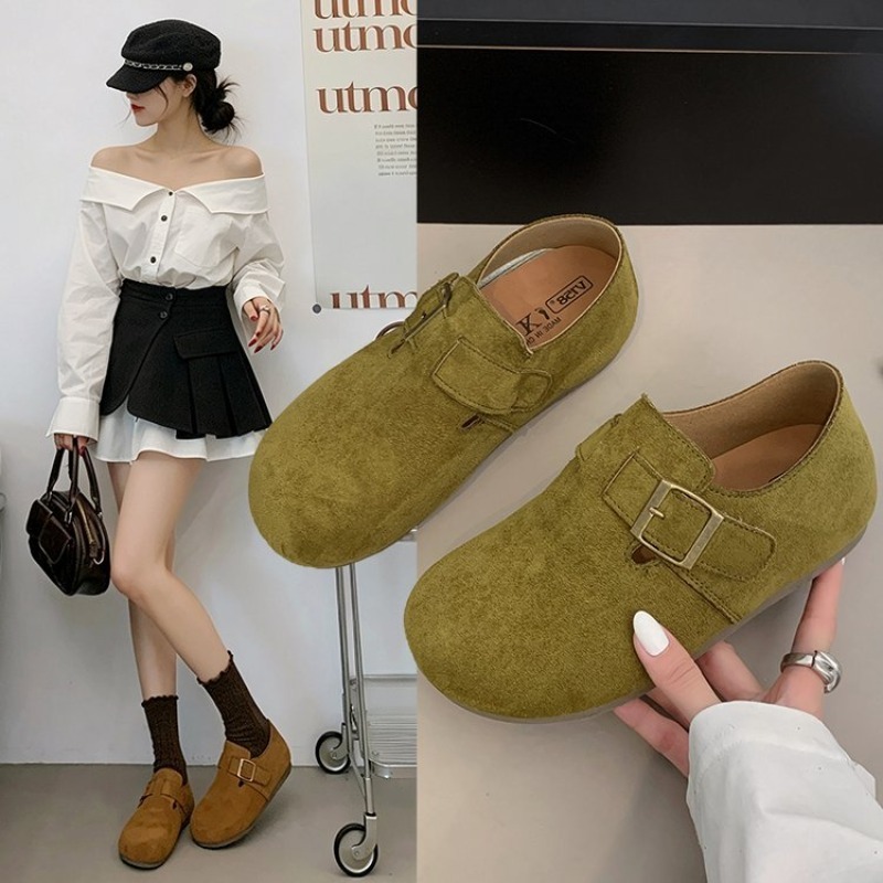 Shoes For Women Flats - Women Suede Closed Back Birken Shoes