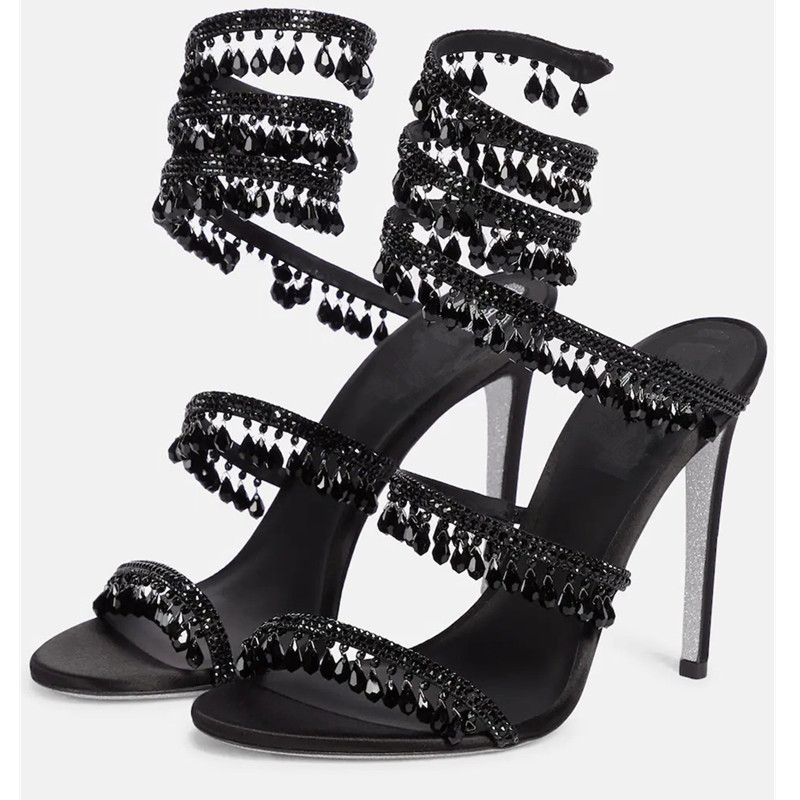 Sexy Green Crystal Fringe Stil - Women'S Shoes Peep Toe recension och pris