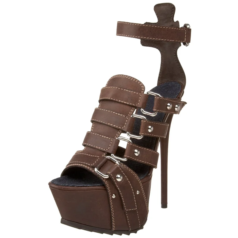 Plaftorm Metal Rivet Buckle St - Women'S Shoes Peep Toe recension och pris