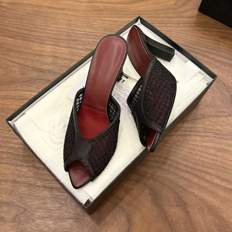 Women Fishnet Mesh Peep Toe Mu - Women'S Shoes Peep Toe recension och pris