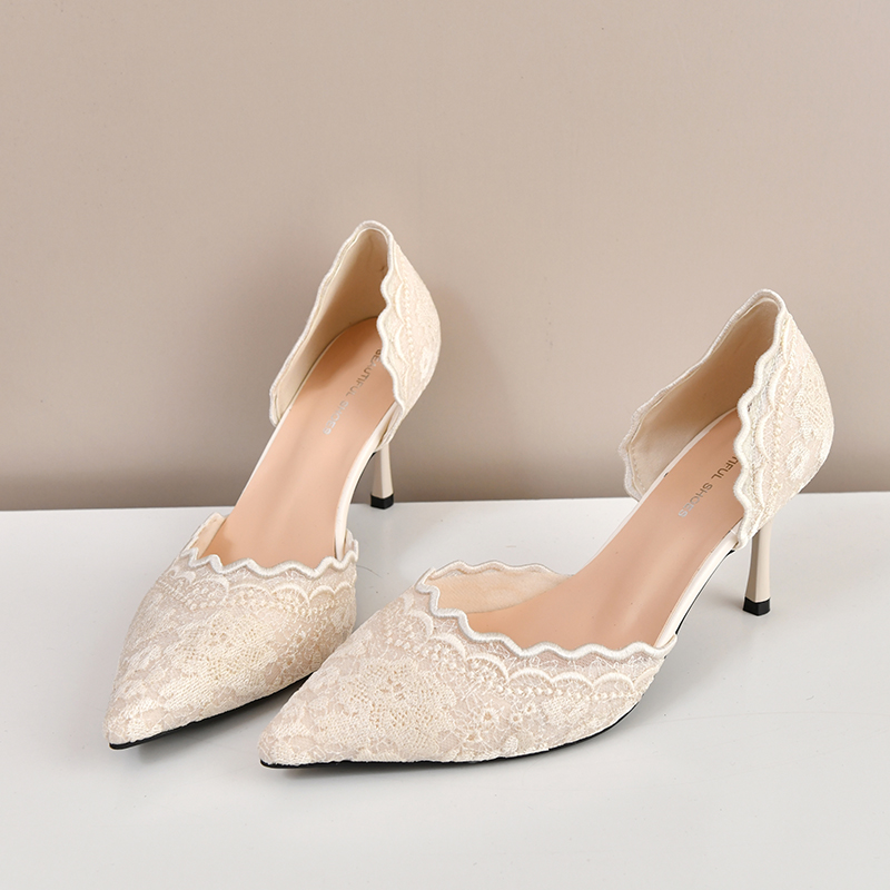 Lace Pointed Toe High Heels Wo - Women'S Heels recension och pris