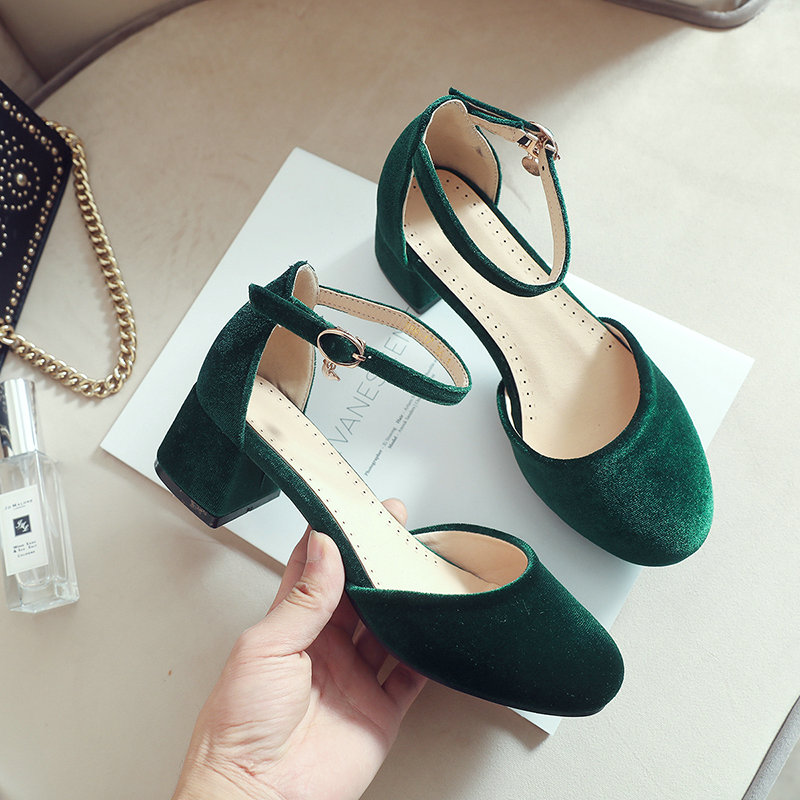 Velvet Velour Green Burgundy C - Women'S Shoes Burgundy recension och pris