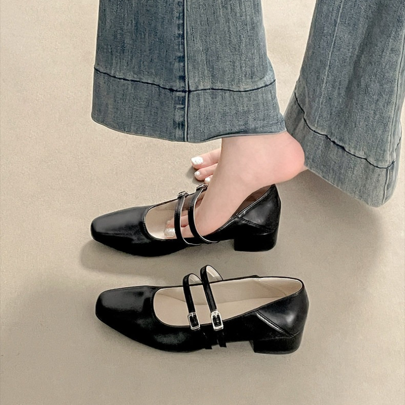 Square Toe Low Heel Women Silv - Women'S Heels recension och pris